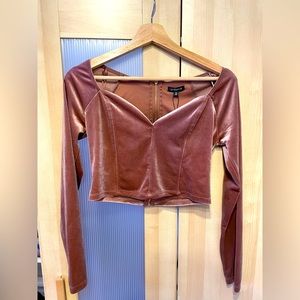 Dynamite velvet cropped long sleeve